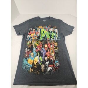 Marvel Comics Avengers Superheroes Graphic T-Shirt Charcoal Grey Kids Small S